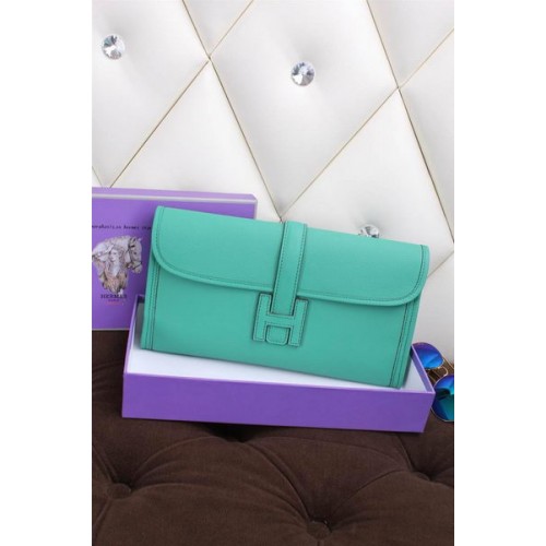 Hermes Jige pochette in pelle di vitello H258 verde