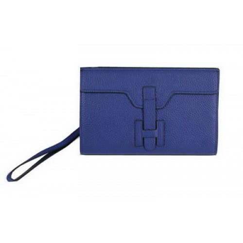 Hermes Jige pochette in pelle di vitello HQ8059 blu