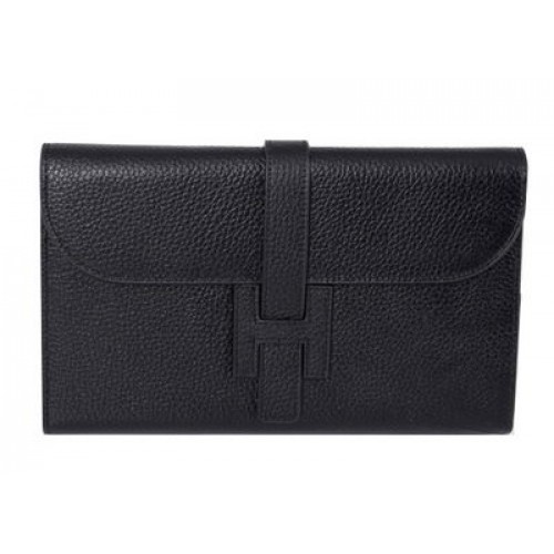 Hermes Jige pochette in pelle di vitello HQ864 nera