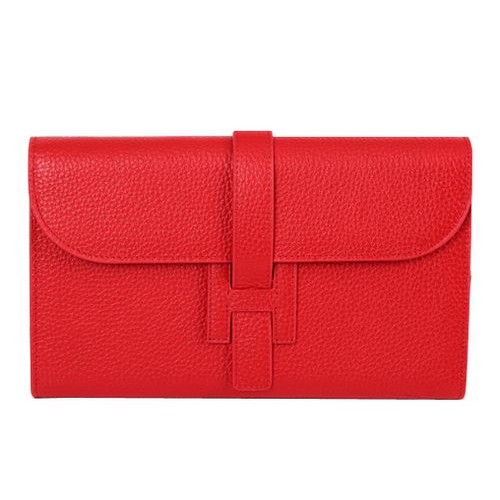 Hermes Jige Pochette In Pelle Di Vitello HQ864 Rosso