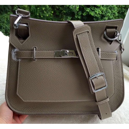 Hermes Jypsiere 31CM borsa a tracolla in pelle di vitello H0880 grigio