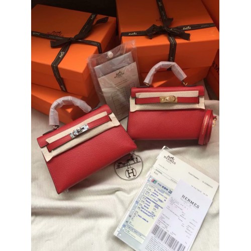 Hermes Kelly 19cm Borse a tracolla Epsom Leather KL19 rosa