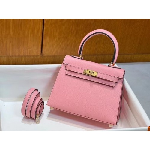 Hermes Kelly 20 centimetri borse a tracolla Epsom KL2750 rosa e oro