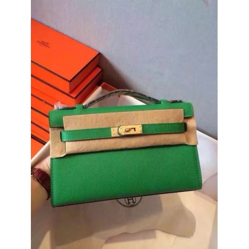 Hermes Kelly 22 centimetri Tote Bag in pelle originale KL22 verde