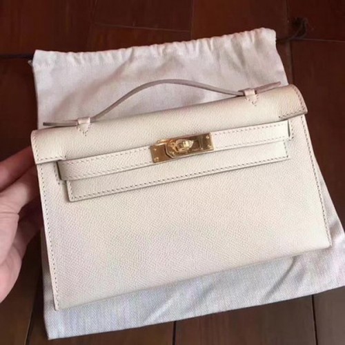 Hermes Kelly 22 centimetri Tote Bag in pelle originale KL22 bianco