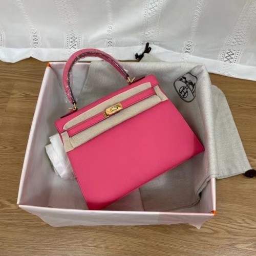 Hermes Kelly 25cm Borse a tracolla Epsom KL2755 metallo tono rosa e oro