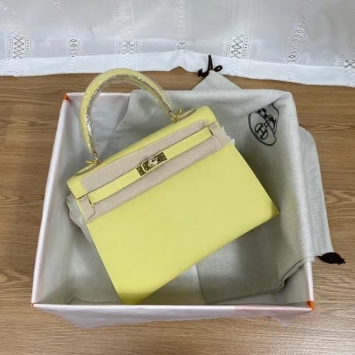 Hermes Kelly 25 centimetri borse a tracolla Epsom KL2755 metallo tono giallo e oro