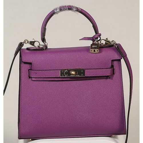 Hermes Kelly 25 centimetri Tote Bag Togo in pelle K2138 viola