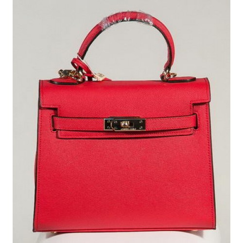 Hermes Kelly 25 centimetri Tote Bag Togo in pelle K2138 rosso