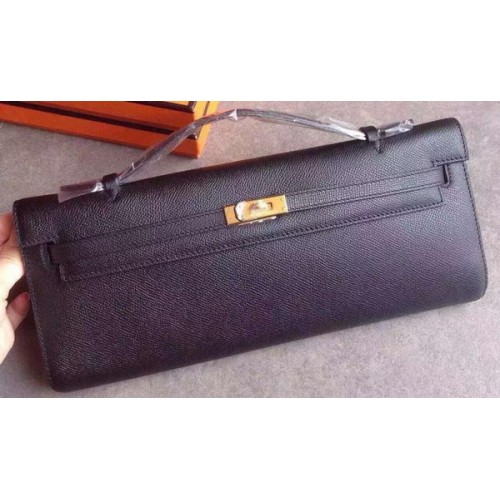 Hermes Kelly 31cm Pochette Epsom in pelle KL31 nera
