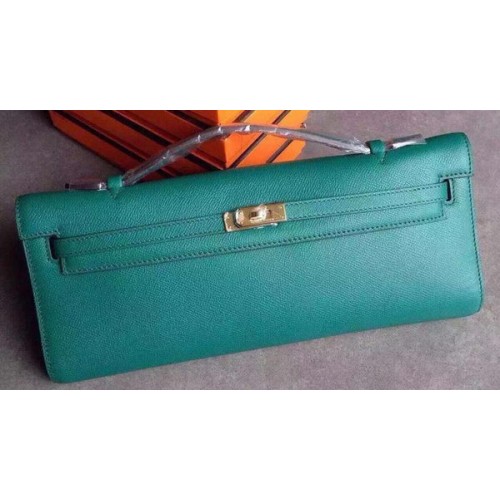 Hermes Kelly 31 centimetri frizione Epsom in pelle KL31 verde intenso