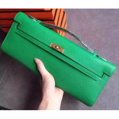 Hermes Kelly 31 centimetri frizione Epsom in pelle KL31 verde