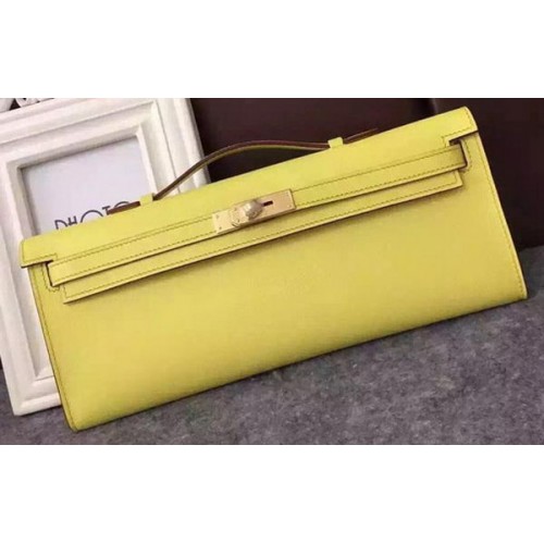 Hermes Kelly 31 centimetri frizione Epsom in pelle KL31 giallo