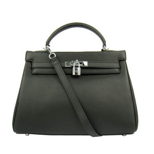 Hermes Kelly 32cm Borse Togo Pelle 6108 Nero Argento