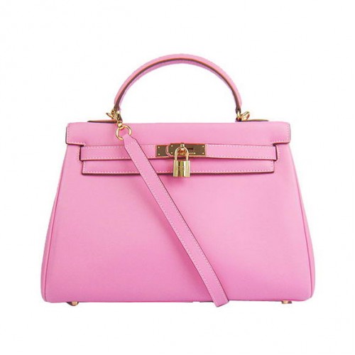 Hermes Kelly 32 centimetri Borse Togo in pelle 6108 rosa d'oro
