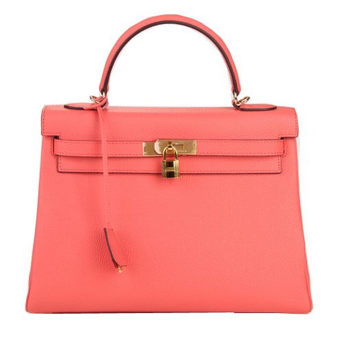 Hermes Kelly 32 centimetri borsa a tracolla in pelle rosa originale K32 oro