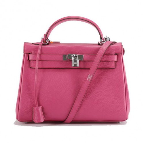 Hermes Kelly 32cm Togo Borse in pelle 6018 Roseo Silver
