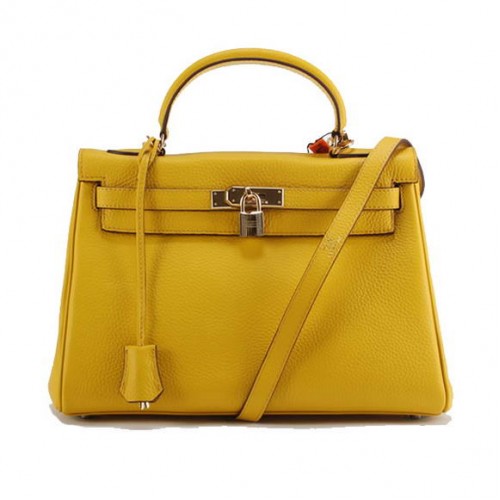 Hermes Kelly 32 centimetri Togo borse in pelle 6018 giallo dorato