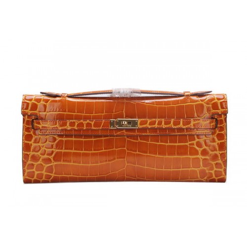 Hermes Kelly Pochette Cocco Pelle K1002 Marrone