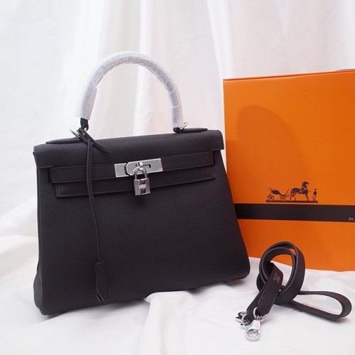 Borsa a tracolla Hermes Kelly originale TOGO in pelle KY3255 nera