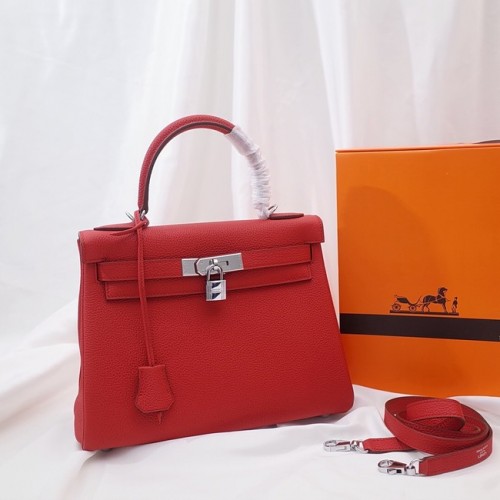 Borsa a tracolla Hermes Kelly originale TOGO in pelle KY3255 rosso