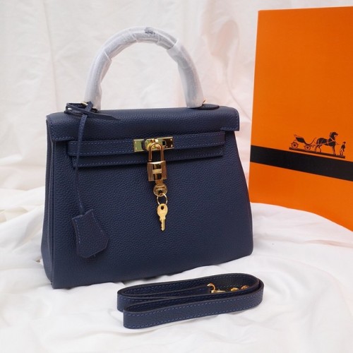 Borsa a tracolla Hermes Kelly originale TOGO in pelle KY3255 blu reale
