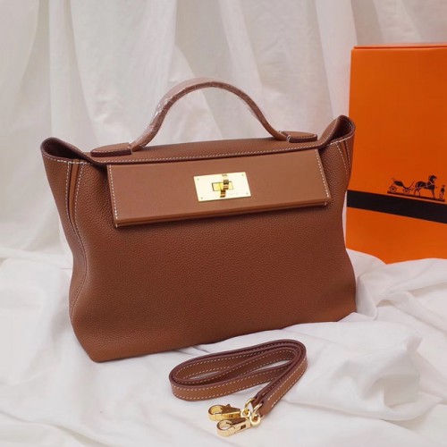 Hermes Kelly togo Tote Bag in pelle H2424 marrone