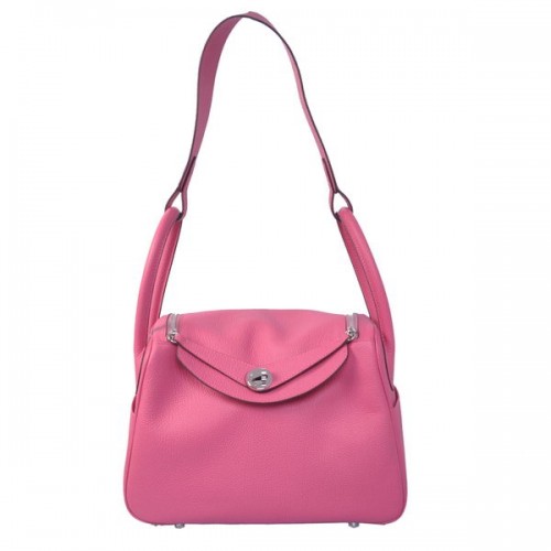 Hermes Lindy 30CM Havanne borsa a tracolla rosa
