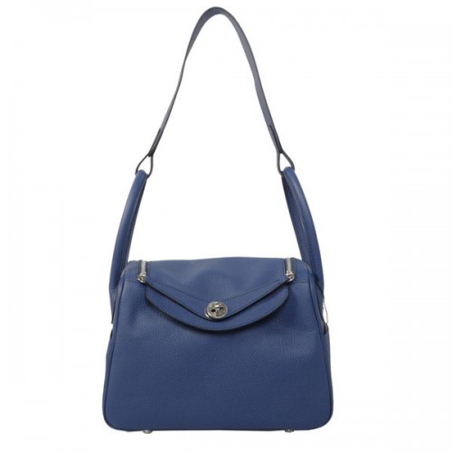 Borsa a tracolla Hermes Lindy 30CM Havanne RoyalBlue