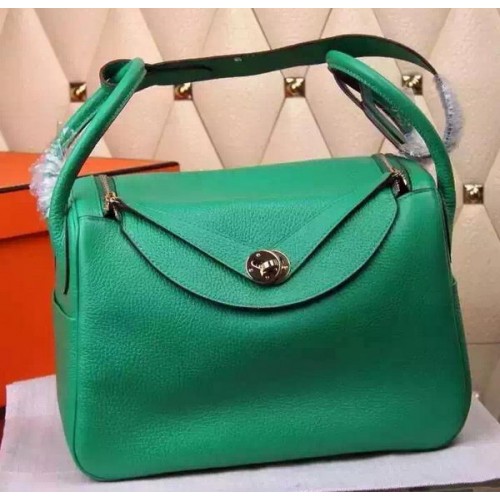 Hermes Lindy 30CM Borsa a tracolla in pelle H0881 verde