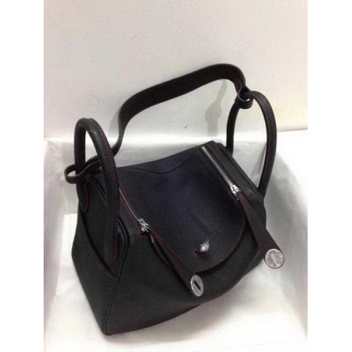 Borsa a tracolla in pelle originale Hermes Lindy 30CM HLD30 nera