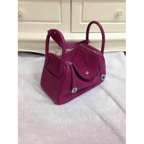 Hermes Lindy 30cm originale borsa a tracolla in pelle HLD30 viola