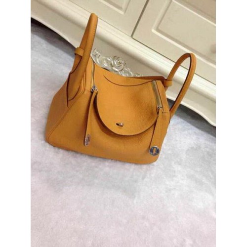 Hermes Lindy 30CM Borsa a tracolla in pelle originale HLD30 Grano