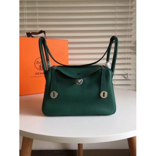 Hermes Lindy Original Togo Borsa in pelle 5086 Verde