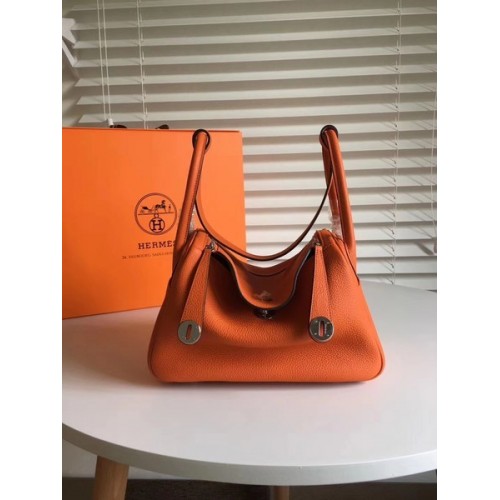 Hermes Lindy Original Togo Borsa in pelle 5086 arancione