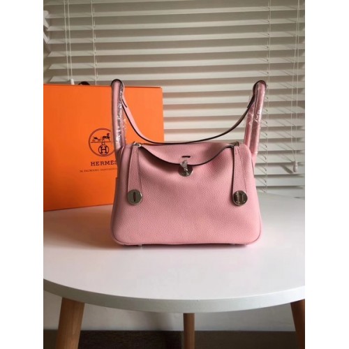 Borsa in pelle Hermes Lindy originale Togo 5086 rosa