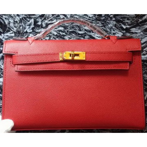 Hermes MINI Kelly 22 centimetri Tote Bag in pelle di vitello K011 rosso