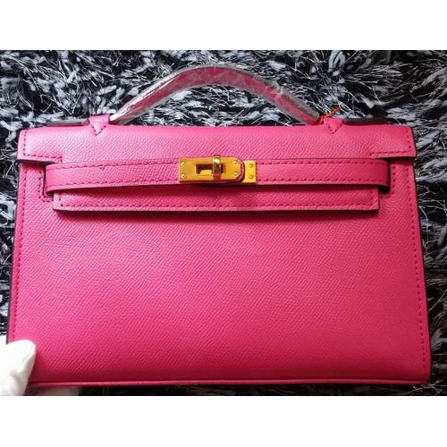 Hermes MINI Kelly 22 centimetri Tote Bag in pelle di vitello K011 Rose