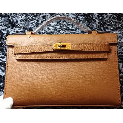 Hermes MINI Kelly 22 centimetri Tote Bag in pelle di vitello grano K011