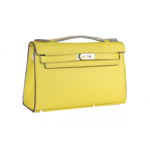 Hermes MINI Kelly 22 centimetri Tote Bag in pelle di vitello limone