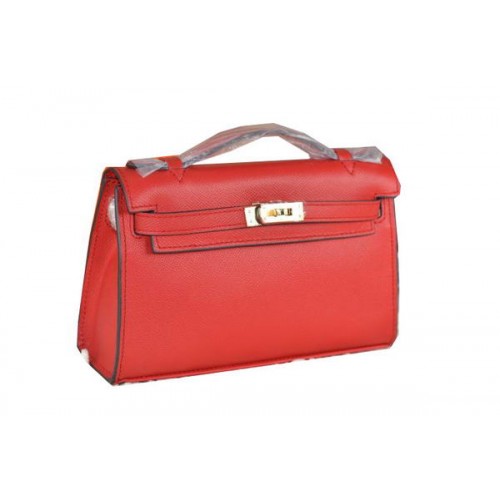 Hermes MINI Kelly 22 centimetri Tote Bag in pelle di vitello rosso