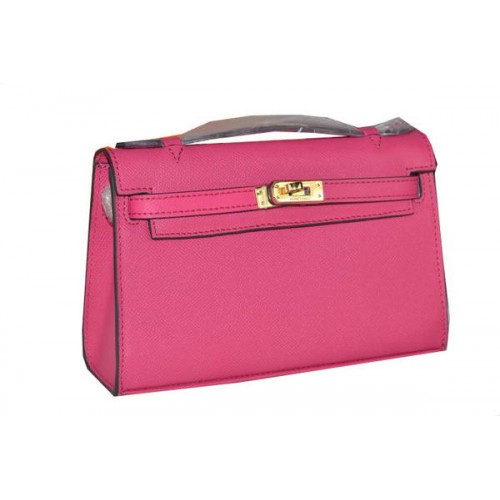Hermes MINI Kelly 22 centimetri Tote Bag in pelle di vitello rosa