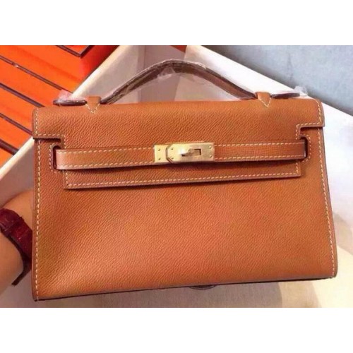 Hermes MINI Kelly 22 centimetri Tote Bag in pelle di vitello grano K22