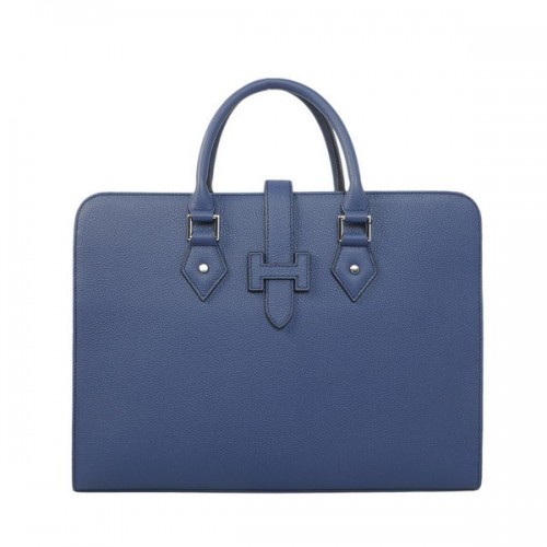 Hermes Mens valigetta in pelle di vitello 3309 RoyalBlue