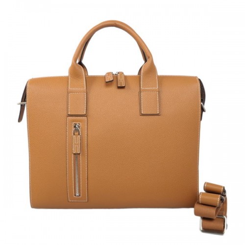 Hermes Mens valigetta in pelle di vitello H1705 Camel