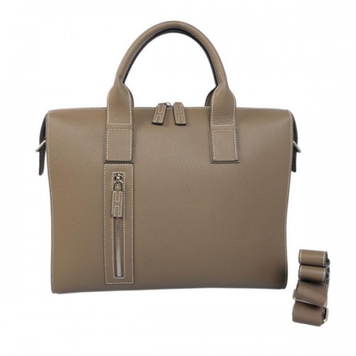 Hermes Mens valigetta in pelle di vitello H1705 Khaki