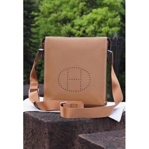 Hermes Messenger Bag originale in pelle di vitello H80014 Grano