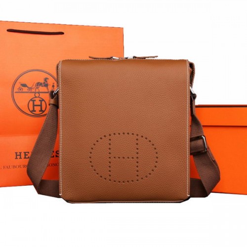 Hermes originale Messenger Bag in pelle di vitello M86681 Grano