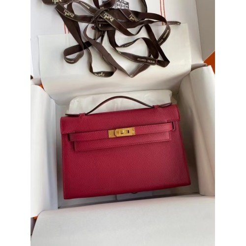 Hermes Original Epsom Leather KEL2278 violaceo e metallo tono oro
