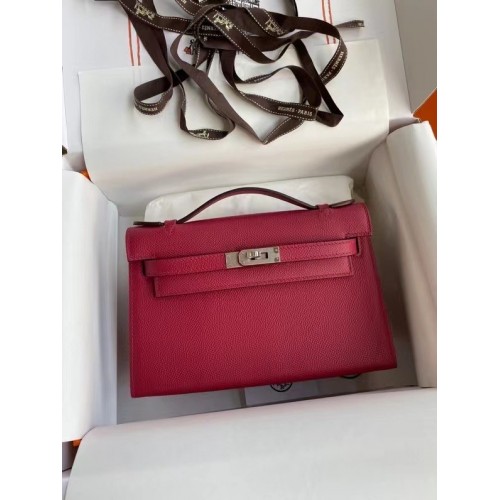 Hermes Original Epsom Leather KEL2278 violaceo e metallo tono argento